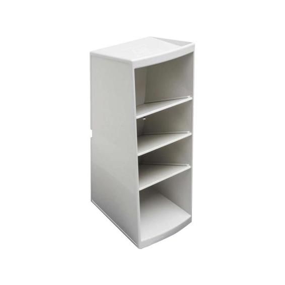 Exacompta | Schreibtischablage 68113D, 4 Fächer, weiß, Polystyrol