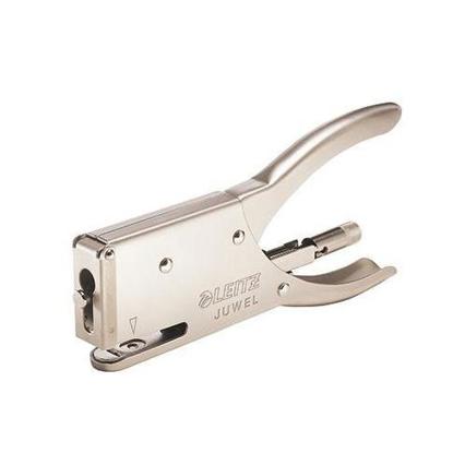 Leitz | Heftzange Juwel 55560082, 12 Blatt Kapazität, Metall Nickel