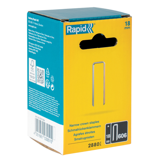 Rapid | Heftklammer Klammerpack 5001584, 2880 Klammern, 18 mm Schenkellänge