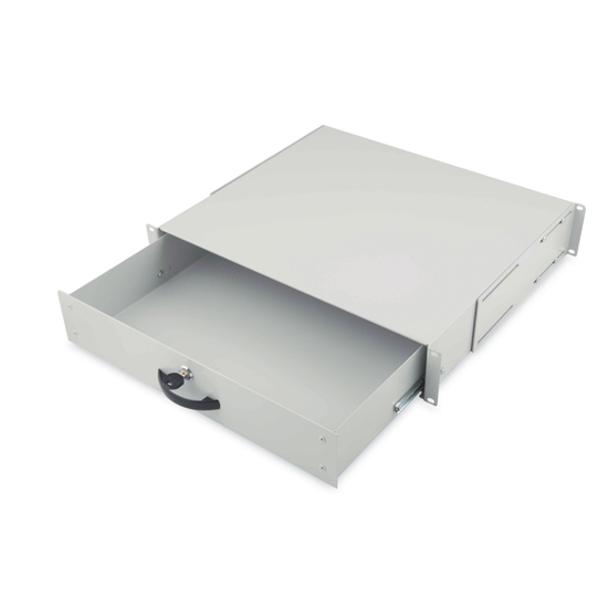 ASSMANN Electronic | Tastatureinschub & Dokumentenablage DN-19 KEY-2U, 2 HE, 25 kg Traglast, lichtgrau