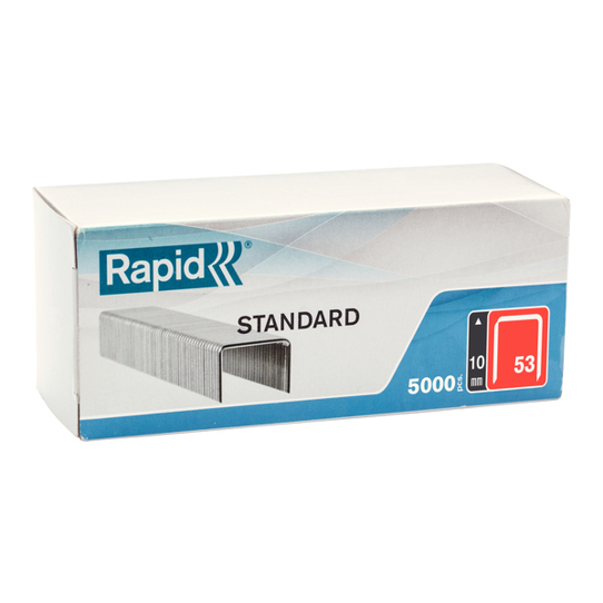 Rapid | Heftklammer 40108659, galvanisiertes Metall, Typ 53, 10 mm Schenkellänge