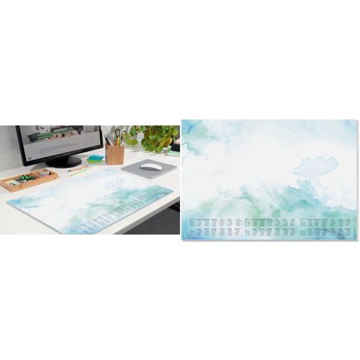 Sigel | Papier-Schreibunterlage "Watercolor Sea", 595 x 410 mm, 30 Blatt, 3-Jahres-Kalendarium