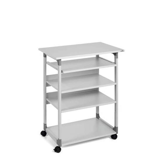 Durable | SYSTEM COMPUTER TROLLEY 75 VH, mobil, höhenverstellbar, 4 Böden