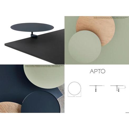 APTO by PJ Production | Round Table Ablageboard, 38cm Durchmesser, marineblau, mit Tischklemme