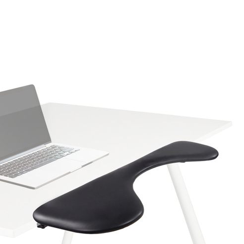 hjh Office | Armlehnenauflage RELEX RT2, Leder, schwarz, ergonomisch