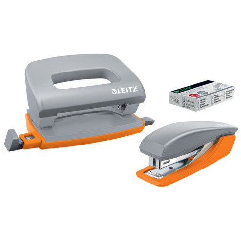 Leitz | Set Mini-Locher und Mini-Heftgerät Urban Chic, 3-teilig, dunkelgrau