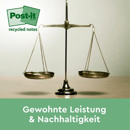 3M | Post-it® Recycling Notes, Gelb, 76 mm x 76 mm
