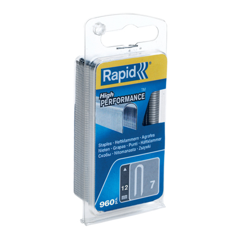 Rapid | Heftklammer Typ 7, galvanisierter Stahl, 12 mm Schenkellänge
