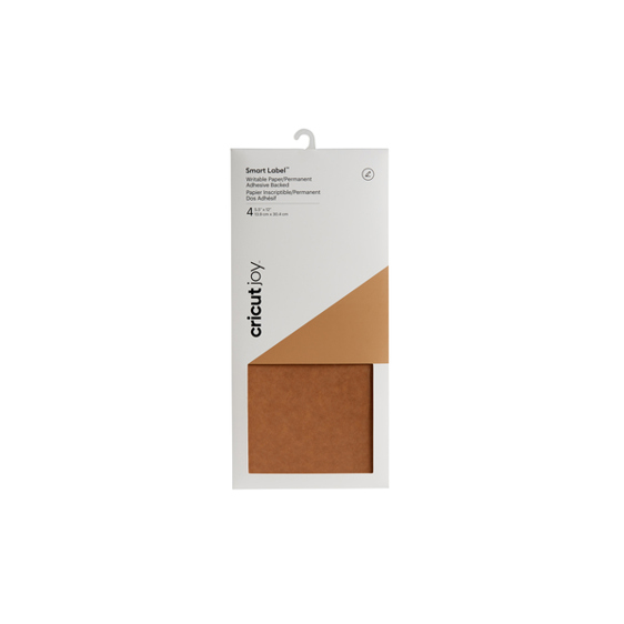 Cricut | Smart Label Klebezettel Rechteck, Selbstklebend, Braun, 1 Blatt