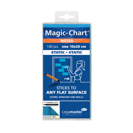 Legamaster | Magic-Chart note, 10x20 cm, blau, 100 Stück
