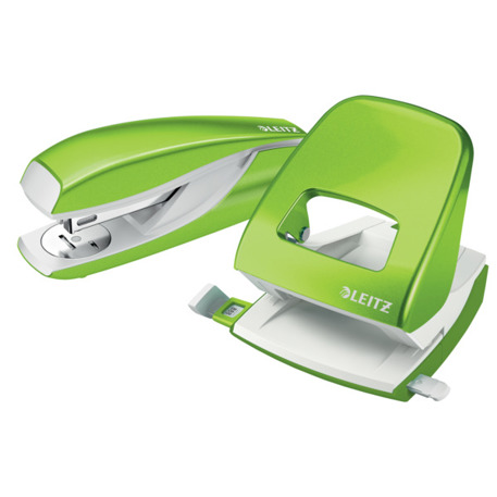 Leitz | Set Locher NeXXt WOW 5008 und Heftgerät NeXXt WOW 5502, grün, 2-teilig