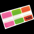 3M | Post-it® Index Streifen Strong, pink/grün/orange, extrastark, selbsthaftend, wiederablösbar