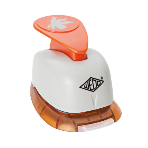 WEDO | Motivlocher Engel, 24x24mm Motiv, lichtgrau/orange