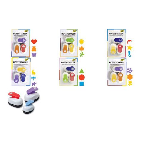 Folia | Motivstanzer "Ganzjahresmotive" Klein, 3er Set Fisch Seestern Seepferdchen