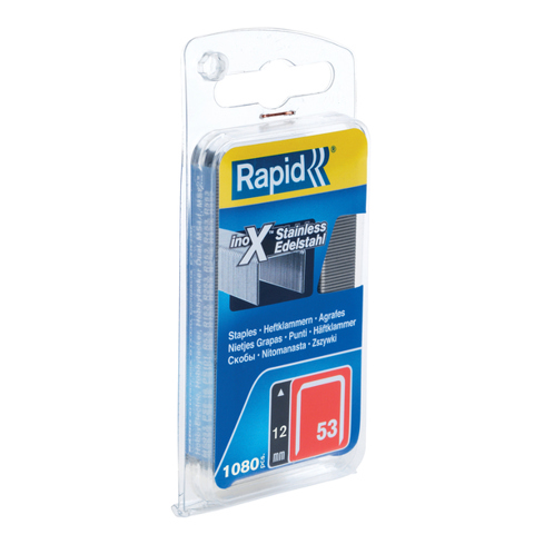 Rapid | Heftklammer 40109512, galvanisiertes Metall, 12 mm Schenkellänge